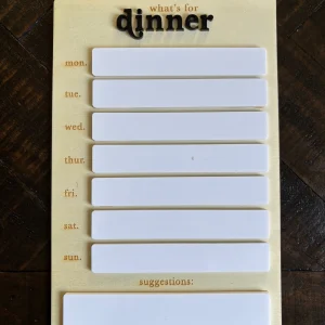 dinner menu